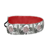 冬の雪に覆われたピンクのバラの絵 アスレチックヘッドバンド (左)