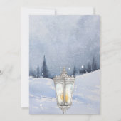 冬の雪に覆われた森の風景 シーズンカード (裏面)