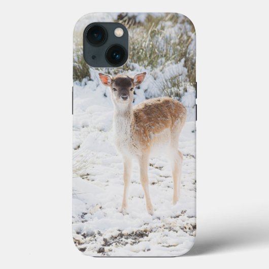 冬の雪のかわいい子鹿1 #animal#art Case-Mate iPhoneケース (裏面)