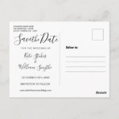 冬の雪のカレンダー日付を保存 ポストカード (裏面)