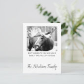 冬の雪のクリスマスの挨拶にムース シーズンポストカード (スタンド正面)