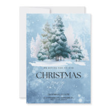 冬の雪のクリスマスパーティーのご招待