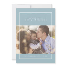 冬の雪のクリスマスフォトカード