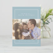 冬の雪のクリスマスフォトカード シーズンカード (スタンド正面)