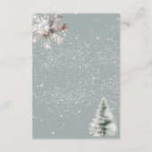 冬の雪のクリスマス結婚詳細 エンクロージャーカード (裏面)