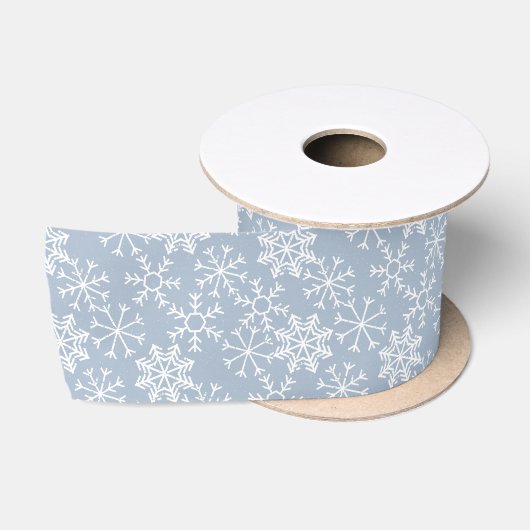冬の雪のシームレスなパターン+アイディア サテンリボン (リール)