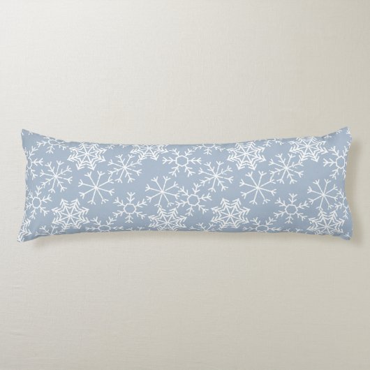 冬の雪のシームレスなパターン+アイディア ボディピロー (正面)