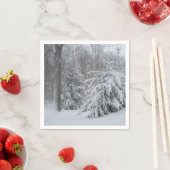 冬の雪のシーンのナプキン スタンダードカクテルナプキン (インサイチュ)