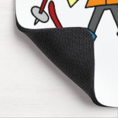 冬の雪のスキー マウスパッド (コーナー)