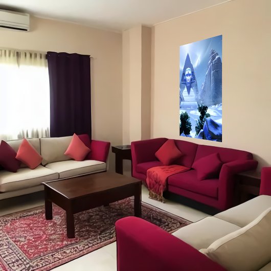 冬の雪のスフィンクス | AIアートポスター ポスター