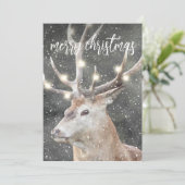 冬の雪のトナカイ 招待状 (スタンド正面)