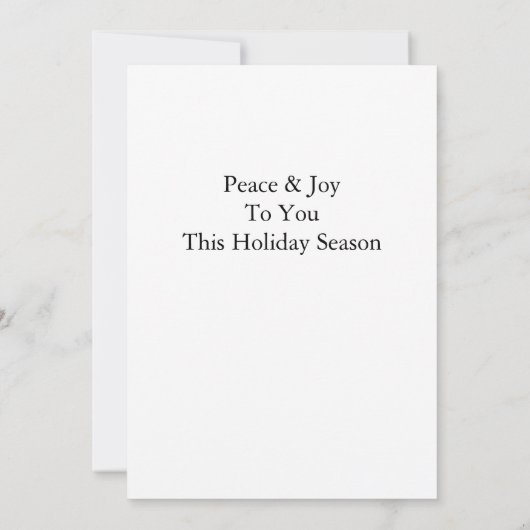 冬の雪のトナカイ 招待状 (裏面)