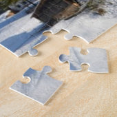 冬の雪のドロマイトの村 ジグソーパズル (側面)