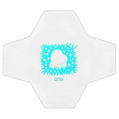 冬の雪のハートサッカーボール サッカーボール (フラット)