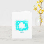 冬の雪のハート縦グリーティングカード カード (黄色い花)