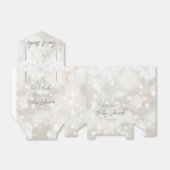 冬の雪のパステルの色の赤ちゃん感謝していシャワーあなた フェイバーボックス (折り畳みなし)