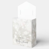 冬の雪のパステルの色の赤ちゃん感謝していシャワーあなた フェイバーボックス (オープン)