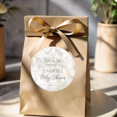 冬の雪のパステルの赤感謝していちゃんシャワー ラウンドシール