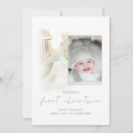 冬の雪のパス写真ベビー初めてのクリスマス