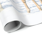 冬の雪のパロミノ四分の馬 ラッピングペーパー (ロールコーナー)