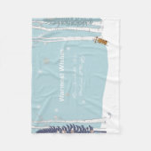 冬の雪のパーソナライズされたシーンを暖かく祈る フリースブランケット (正面)