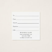 冬の雪のビジネスのギフト証明書ありがとう (裏面)