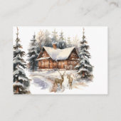 冬の雪のベビー冷たい外おむつラッフル エンクロージャーカード (裏面)