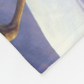 冬の雪のホワイトテールディアバック&ドー フリースブランケット (角)