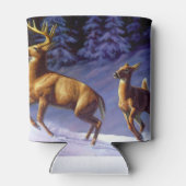 冬の雪のホワイトテールディアバック&ドー 缶クーラー (裏面)