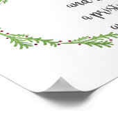 冬の雪のムース写真聖句メリークリスマス ポスター (角)