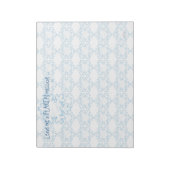 冬の雪のメッセージユーモアのある ノートパッド (回転)