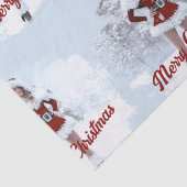 冬の雪の上で美しいクリスマスの女性 薄葉紙 (詳細)