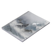 冬の雪の中で美しいオオカミが3匹 ノートブック (左側)