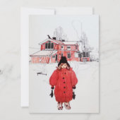 冬の雪の中に立つ (正面)