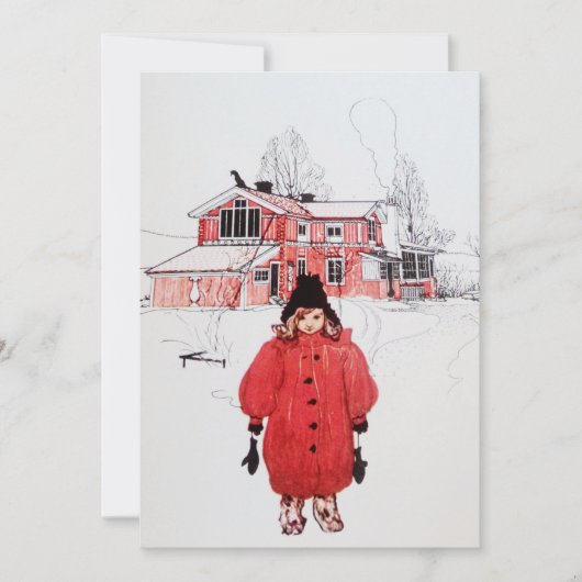 冬の雪の中に立つ (正面)