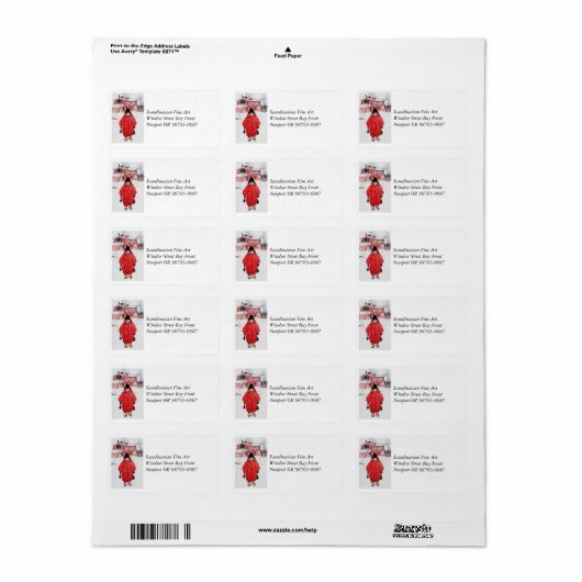 冬の雪の中に立つ ラベル (フルシート)