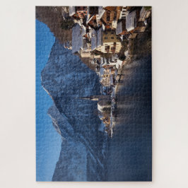 冬の雪の中のハルスタット町 ジグソーパズル