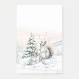 冬の雪の中のリス ポストイットノート ポストイット
