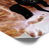 冬の雪の中の冷蔵庫 ポスター (角)