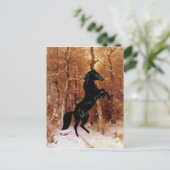 冬の雪の中の冷蔵庫 ポストカード (スタンド正面)