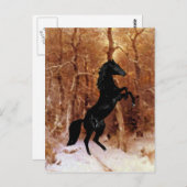 冬の雪の中の冷蔵庫 ポストカード (正面/裏面)