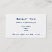 冬の雪の中の外の2頭の馬 名刺 (裏面)