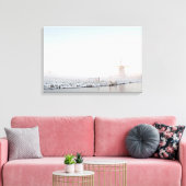 冬の雪の中の風車 キャンバスプリント (インサイチュ (リビング))