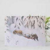 冬の雪の中をクリスマスに旅 カード (スタンド正面)