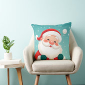 冬の雪の中、サンタクロースが幸せ クッション (椅子)