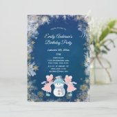 冬の雪の乙女の誕生日パーティー 招待状 (スタンド正面)