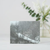 冬の雪の国の道路モルガンタウンWVはがき ポストカード (スタンド正面)