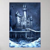 冬の雪の城 | AIアートポスター ポスター (正面)