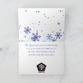 冬の雪の多様性クリスマスホリデーカード シーズンカード (内部)