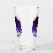 冬の雪の夜に灰色の狼 タンブラーグラス (左)